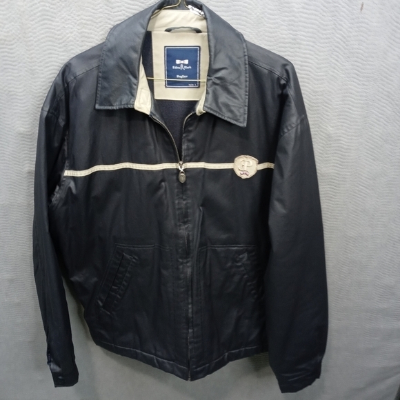 Eden Park Paris 'Rugline' black Coat men's Large (fits like XL) Pit-p 25". Lengt - Picture 1 of 9